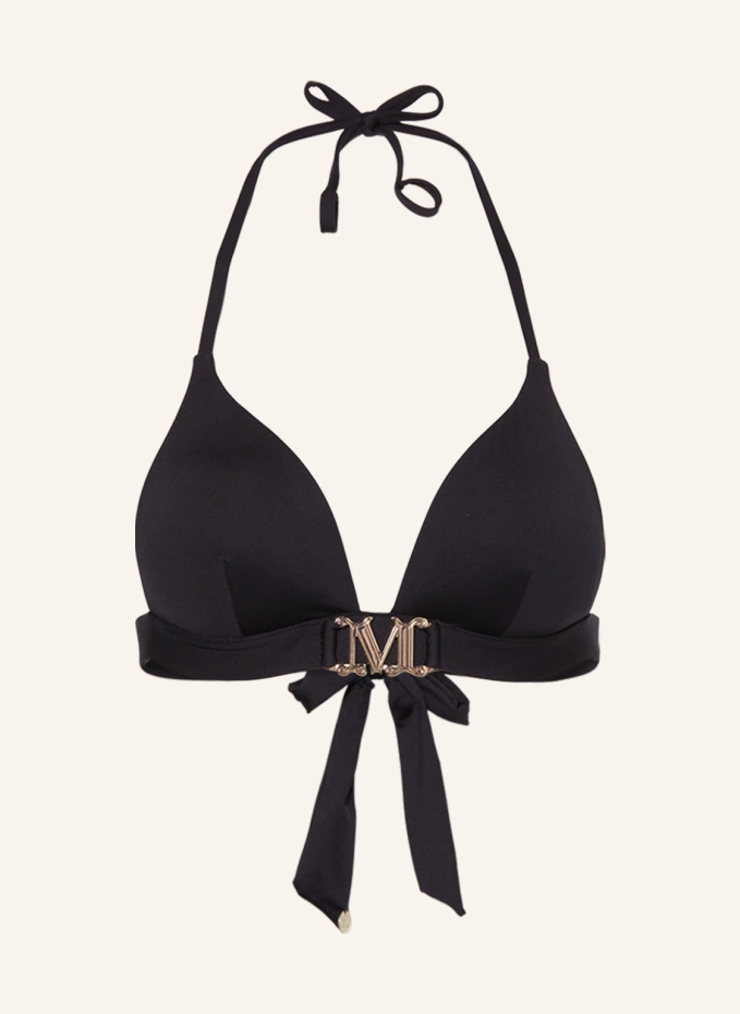 

Топ бикини с воротником-халтер astra Max Mara Beachwear, черный