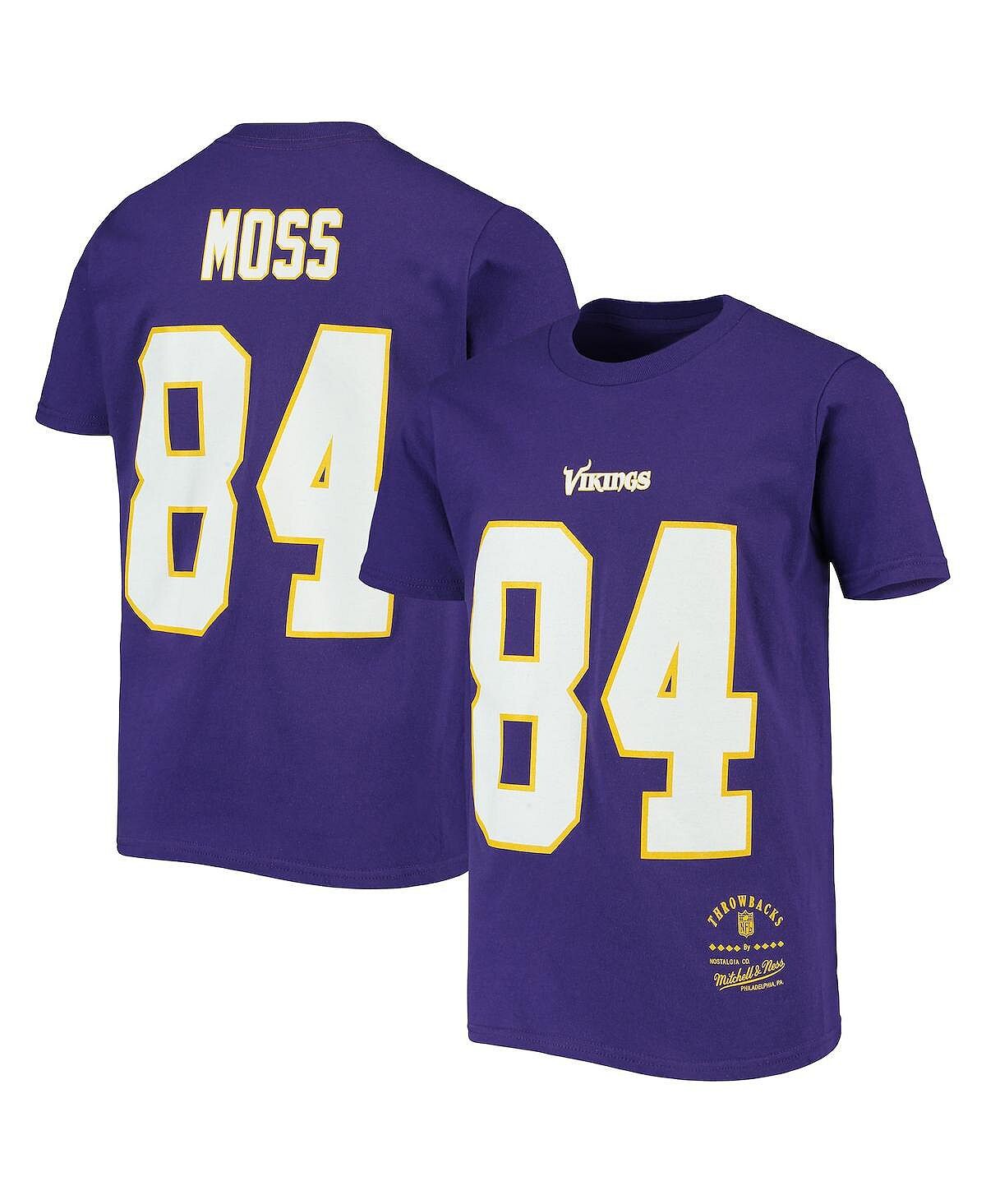 

Фиолетовая футболка Big Boys Randy Moss Minnesota Vikings в стиле ретро с именем и номером игрока в отставке Mitchell & Ness