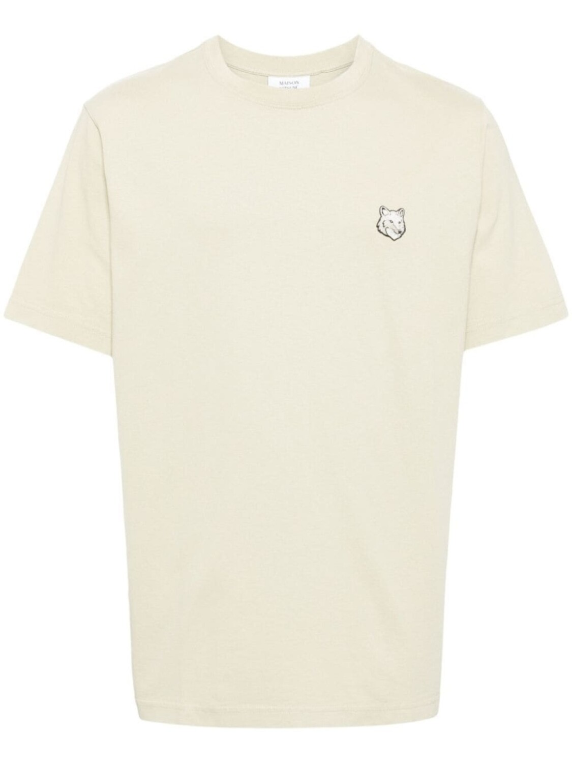 

Maison Kitsuné футболка с нашивкой в виде головы лисы, нейтральный цвет