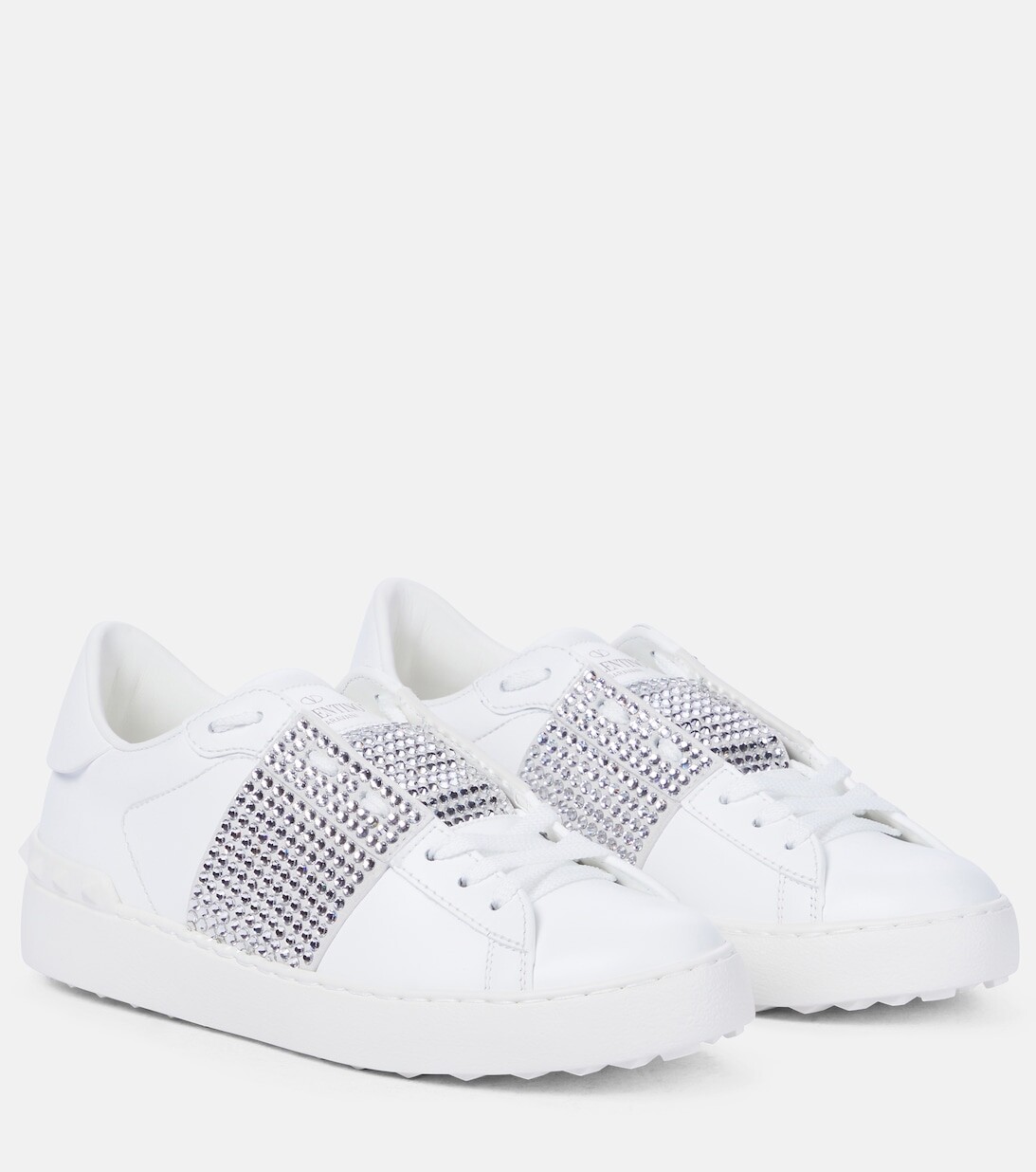 

Открытые кожаные кроссовки Valentino Garavani, белый