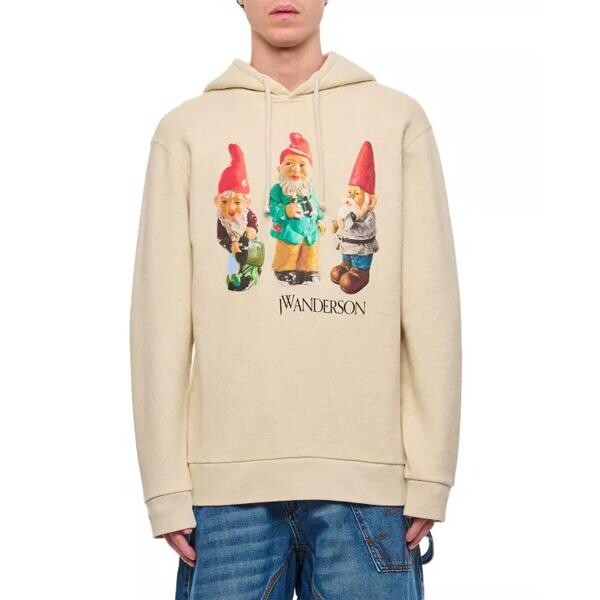 

Футболка gnome trio hoodie J.W. Anderson, бежевый