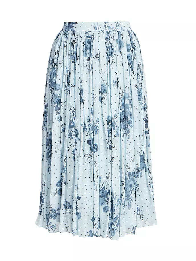 

Плиссированная юбка-миди Erdem, цвет wallpaper rose lt blue