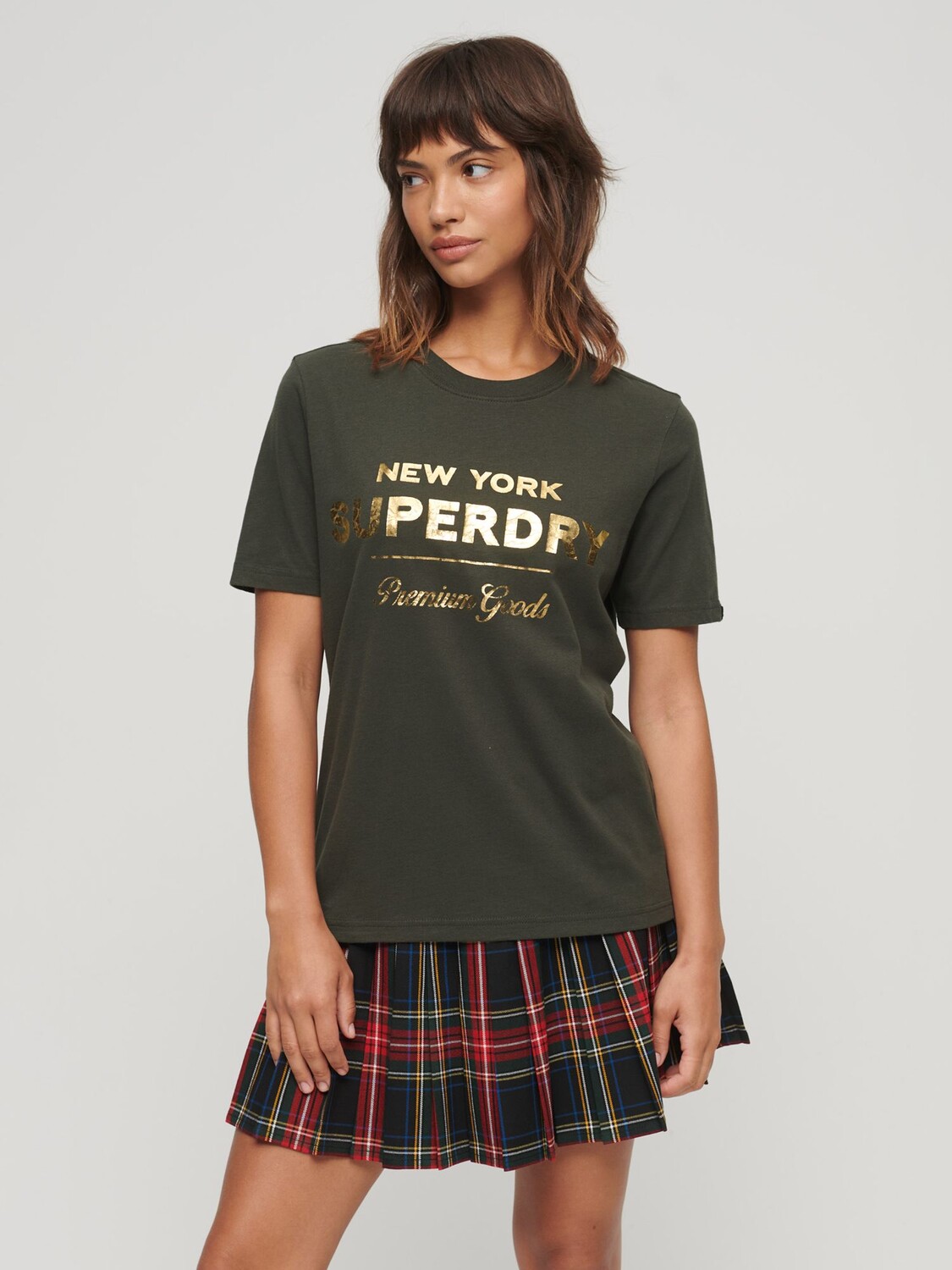

Роскошная футболка с металлизированным логотипом Superdry, зеленый/мульти