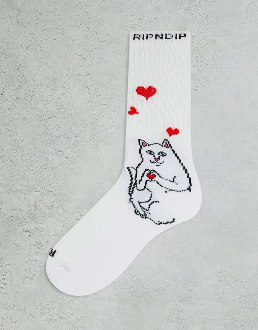 

Белые носки RIPNDIP с принтом nermal loves