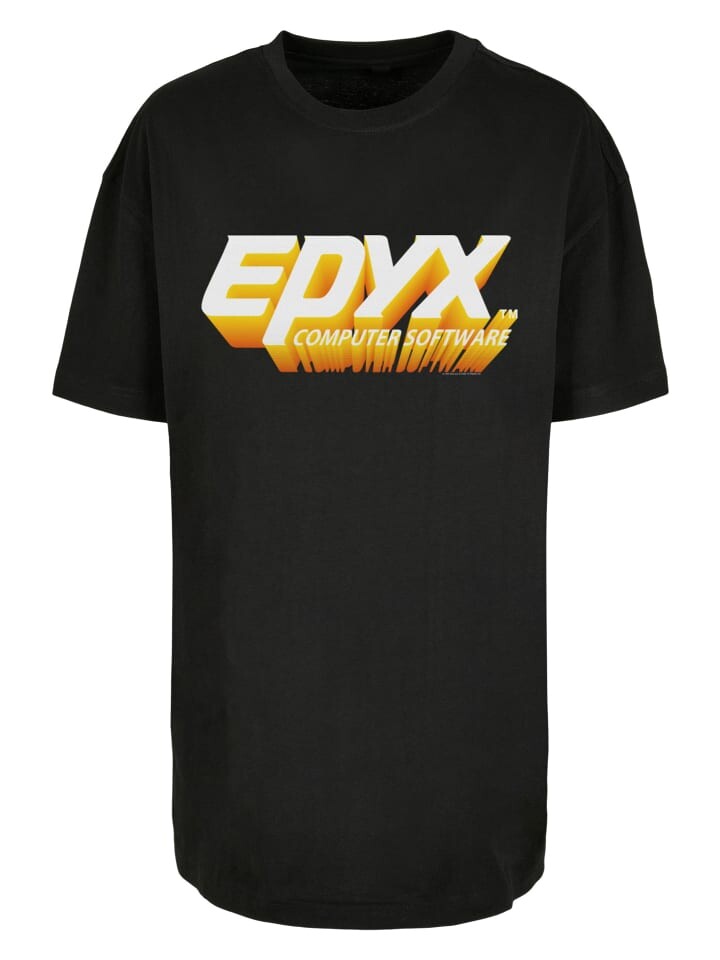 

Футболка F4NT4STIC Oversized Boyfriend Tee EPYX Computer Software 3D Retro Videospiele, черный