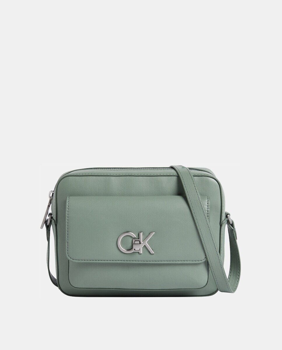 

Маленькая зеленая сумка через плечо на молнии Calvin Klein, зеленый