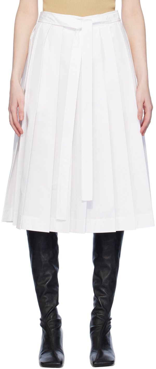 Белая юбка-миди со складками-ножами 3.1 Phillip Lim