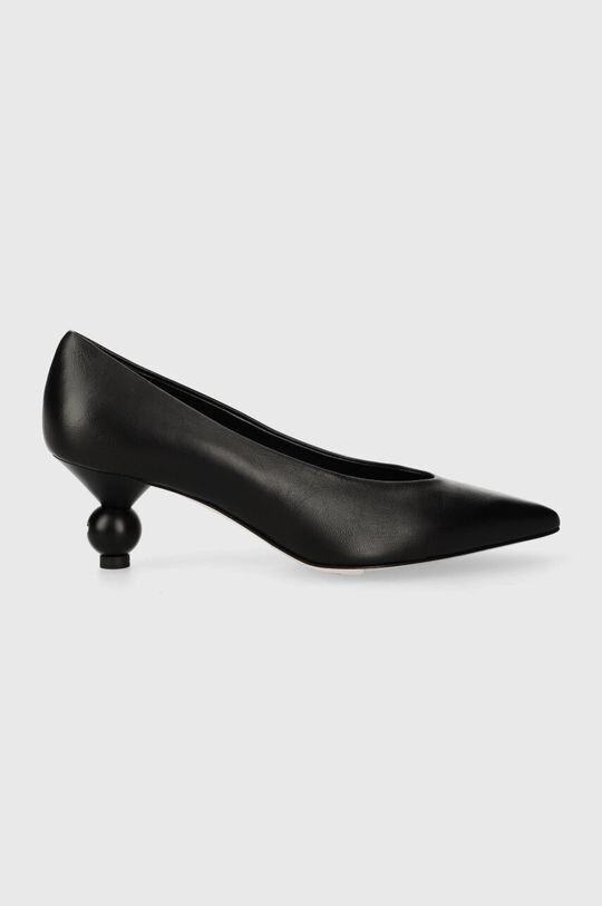 

Кожаные туфли Renza на высоком каблуке Weekend Max Mara, черный