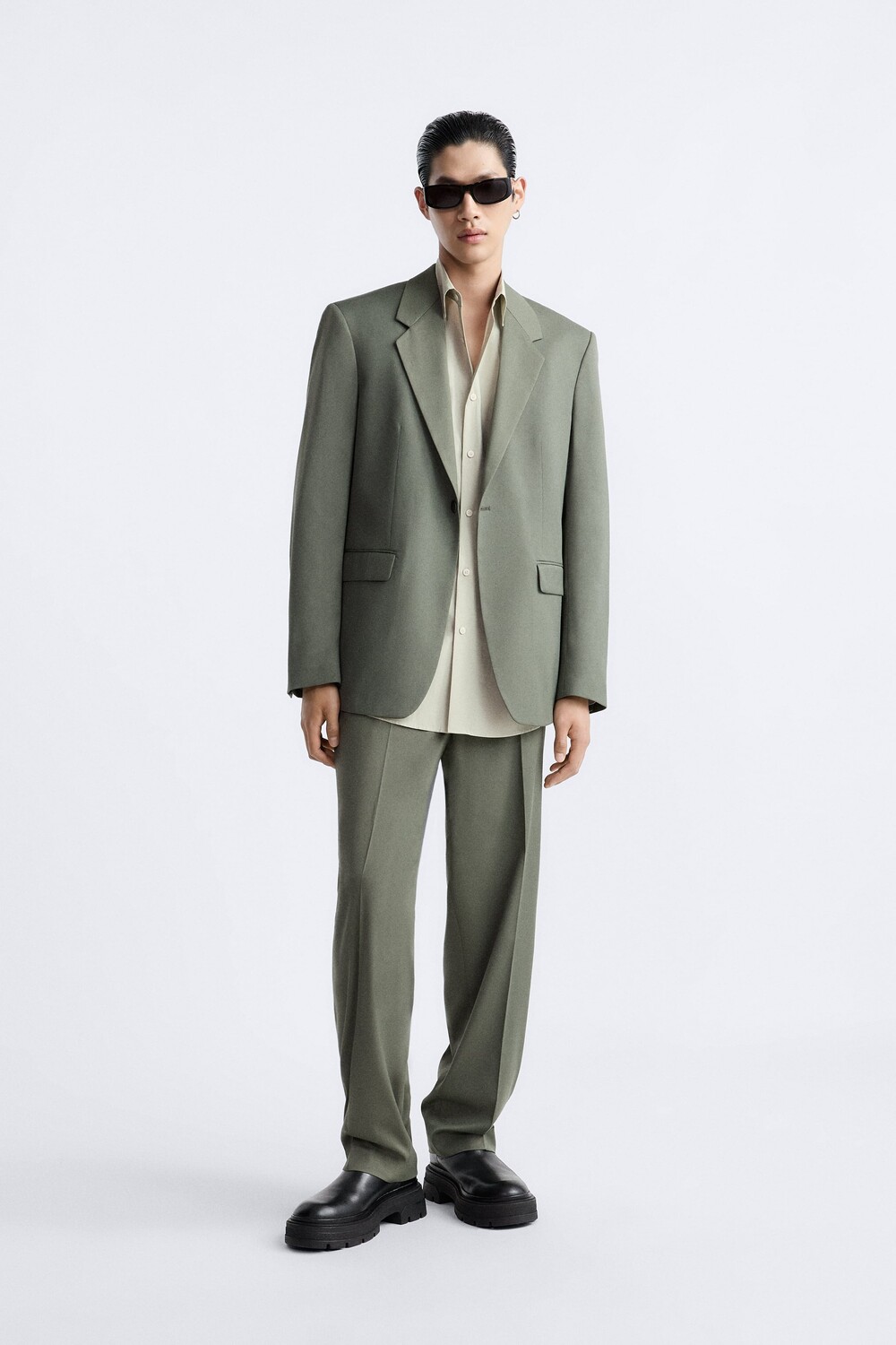 

Костюмные брюки Zara, зеленый