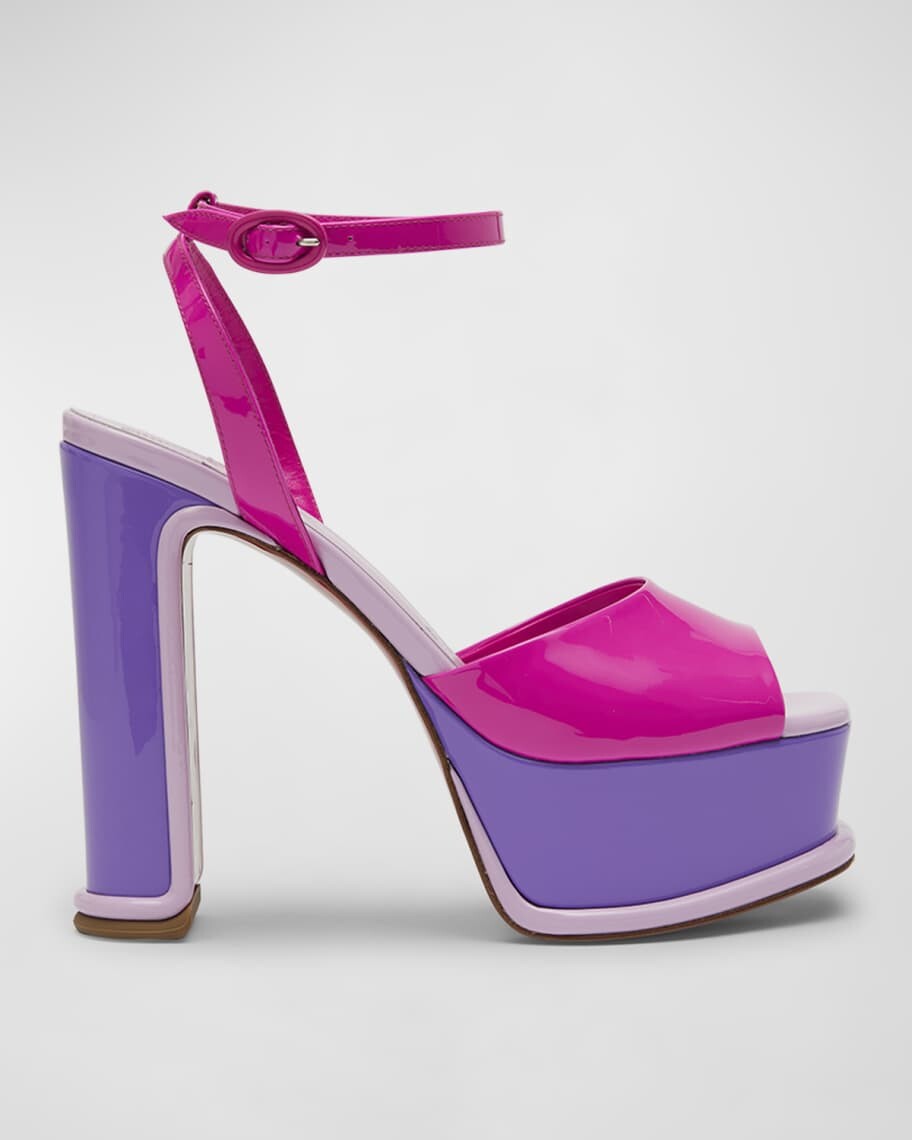 

Лакированные сандалии Amali на платформе с красной подошвой Christian Louboutin