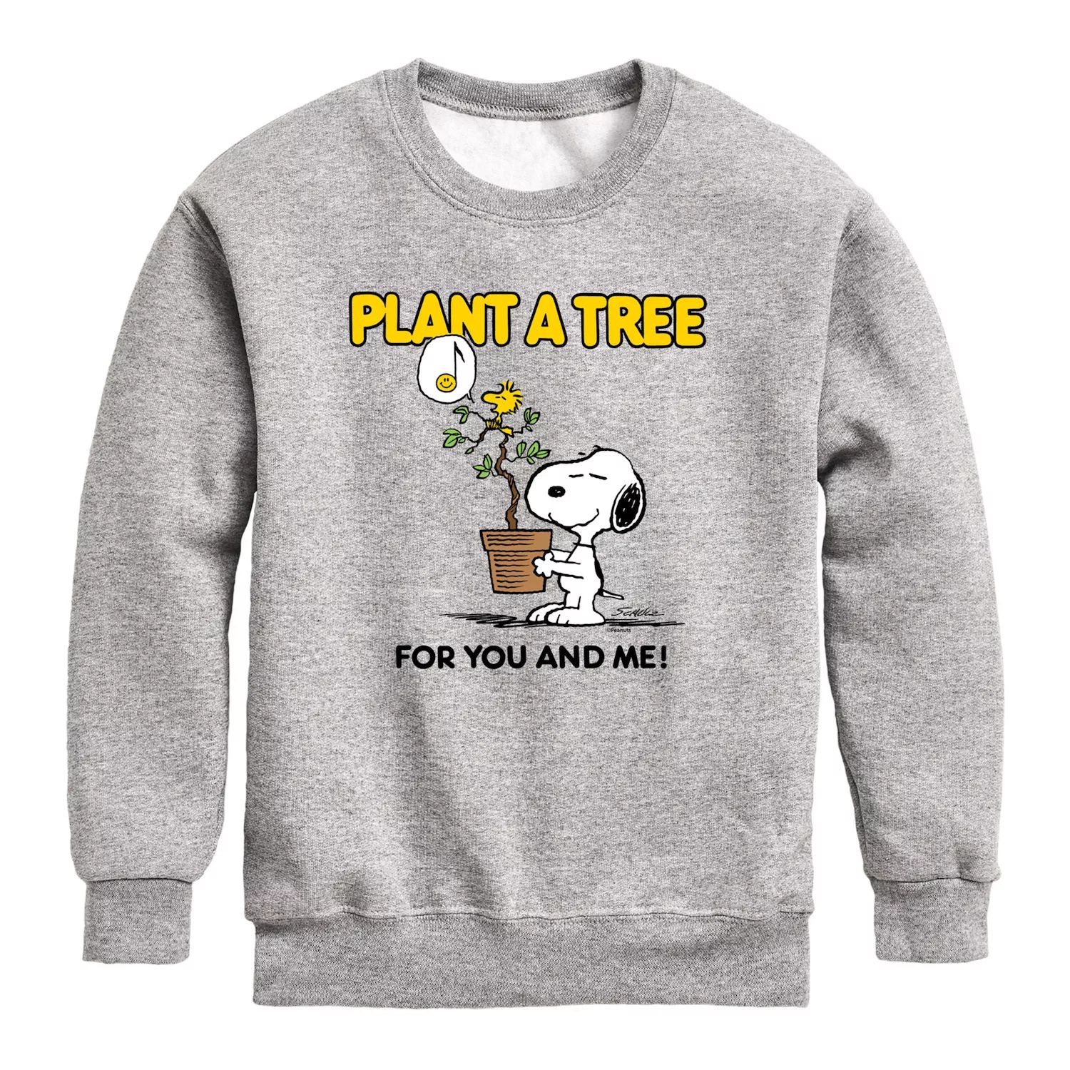 Флисовый свитшот с рисунком Peanuts Plant A Tree для мальчиков 8–20 лет Licensed Character