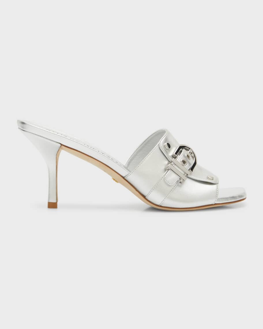 

Сандалии без задника Maverick с металлическим поясом Stuart Weitzman