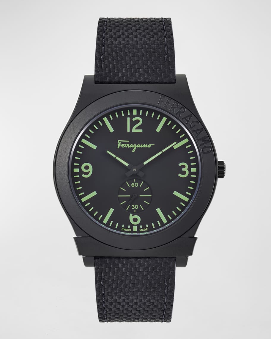 

Мужские часы Gancini Gent IP, черные, кожаные, 41 мм Ferragamo