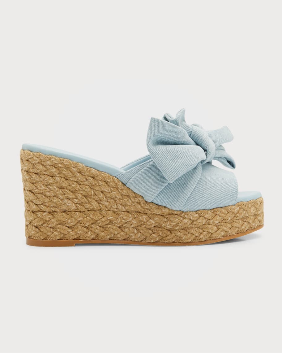 

Джинсовые эспадрильи на танкетке Loveknot Stuart Weitzman