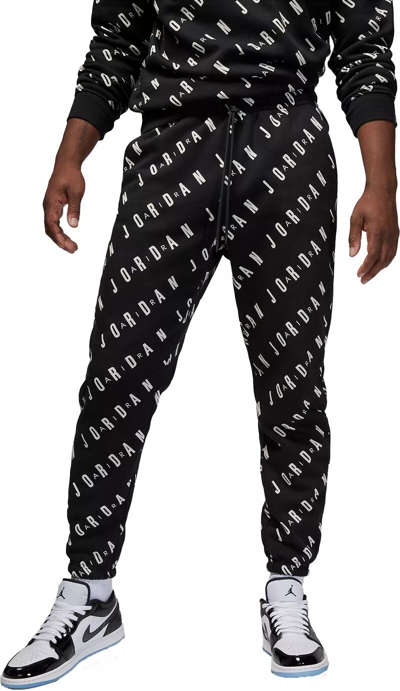 Мужские флисовые брюки Jordan Essentials AOP GFX, черный