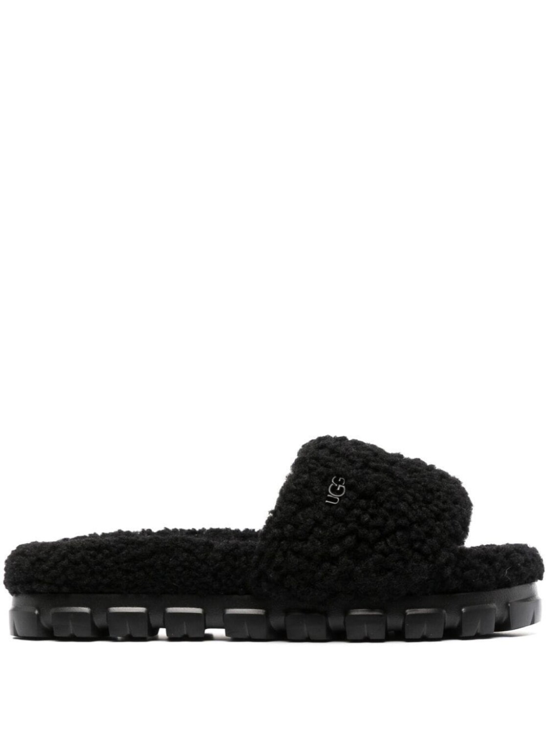 

UGG шлепанцы Maxi Curly Scuffetta, черный