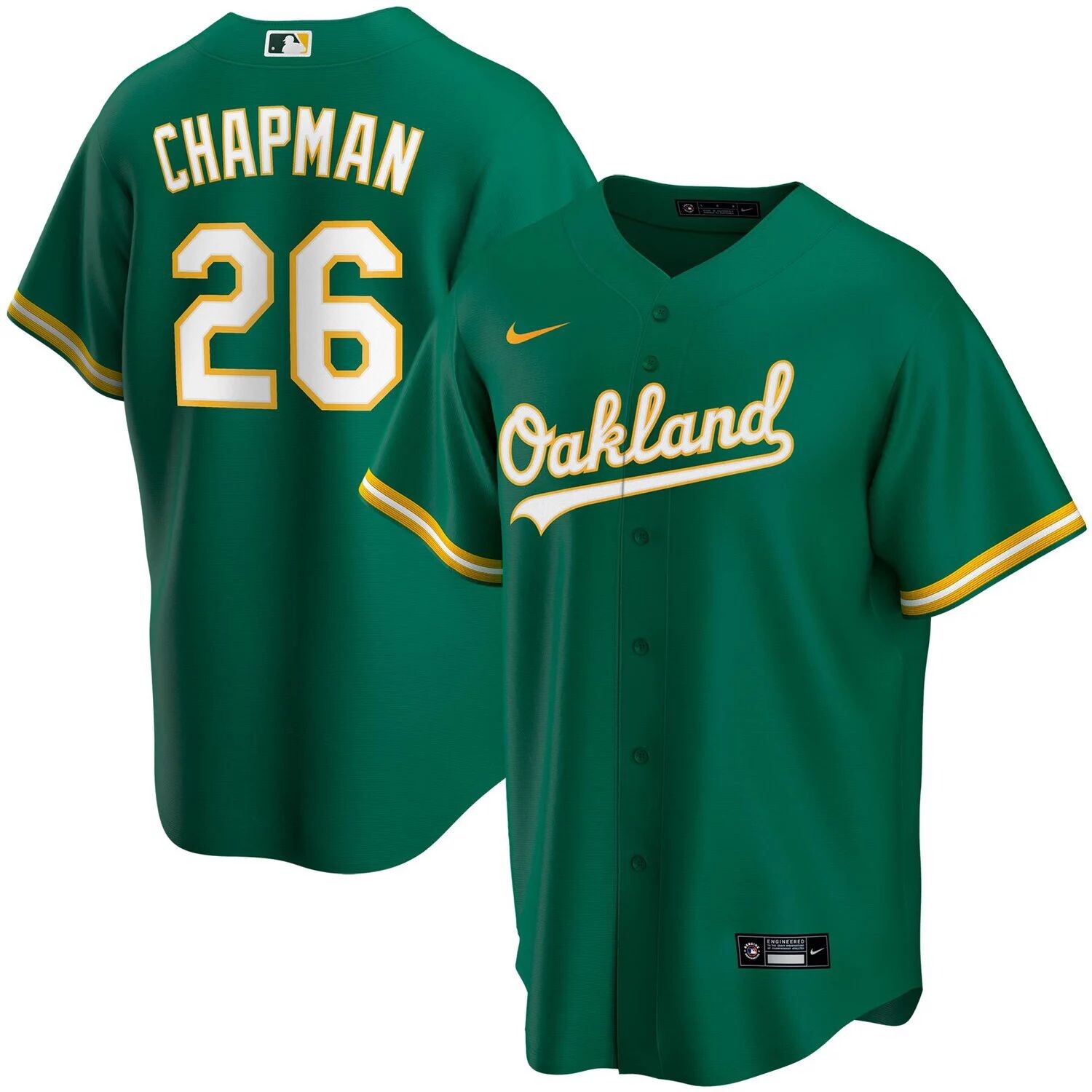 

Молодежная футболка Nike Matt Chapman Kelly Green Oakland Athletics Альтернативная реплика игрока Nike