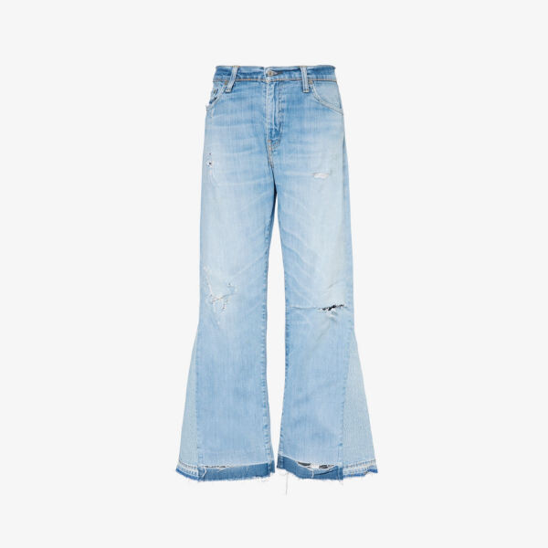 

Джинсы клеш средней посадки с потертостями Jean Vintage, синий