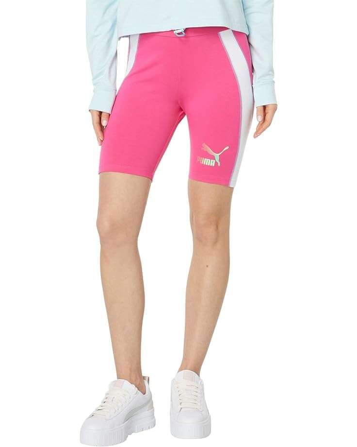 

Шорты PUMA Classics Block Brighter Days Biker Shorts, цвет Glowing Pink/White