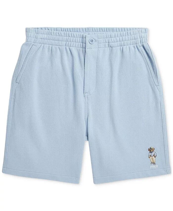 

Хлопковые сетчатые шорты-поло с медведем для больших мальчиков Polo Ralph Lauren, синий