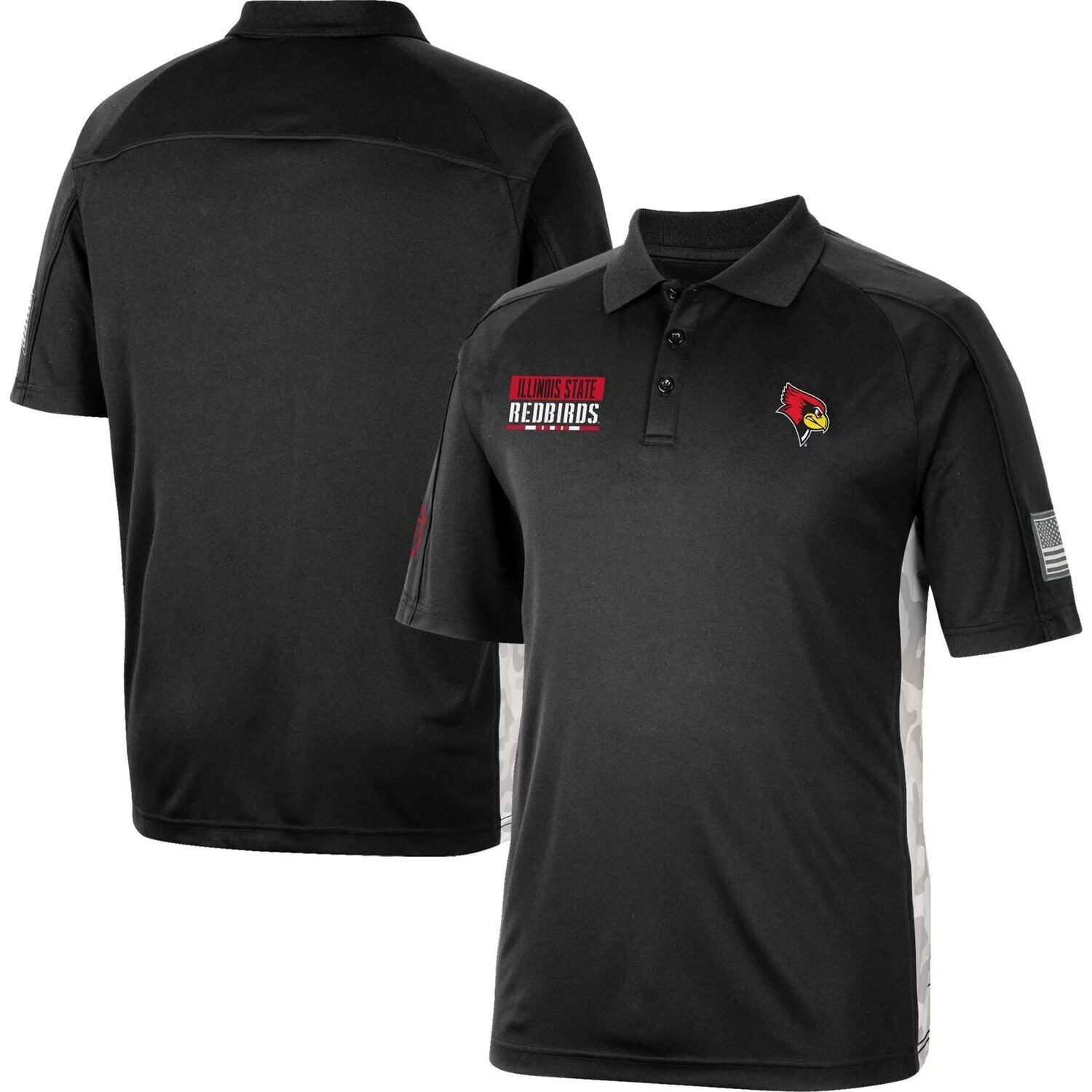 

Мужская рубашка-поло Colosseum Black Illinois State Redbirds OHT Military Appreciation Snow Camo