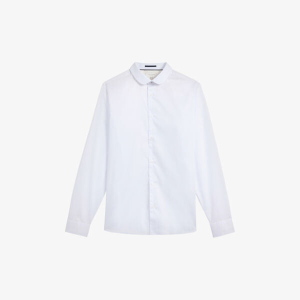 

Хлопковая рубашка прямого кроя Witfor Ted Baker, белый