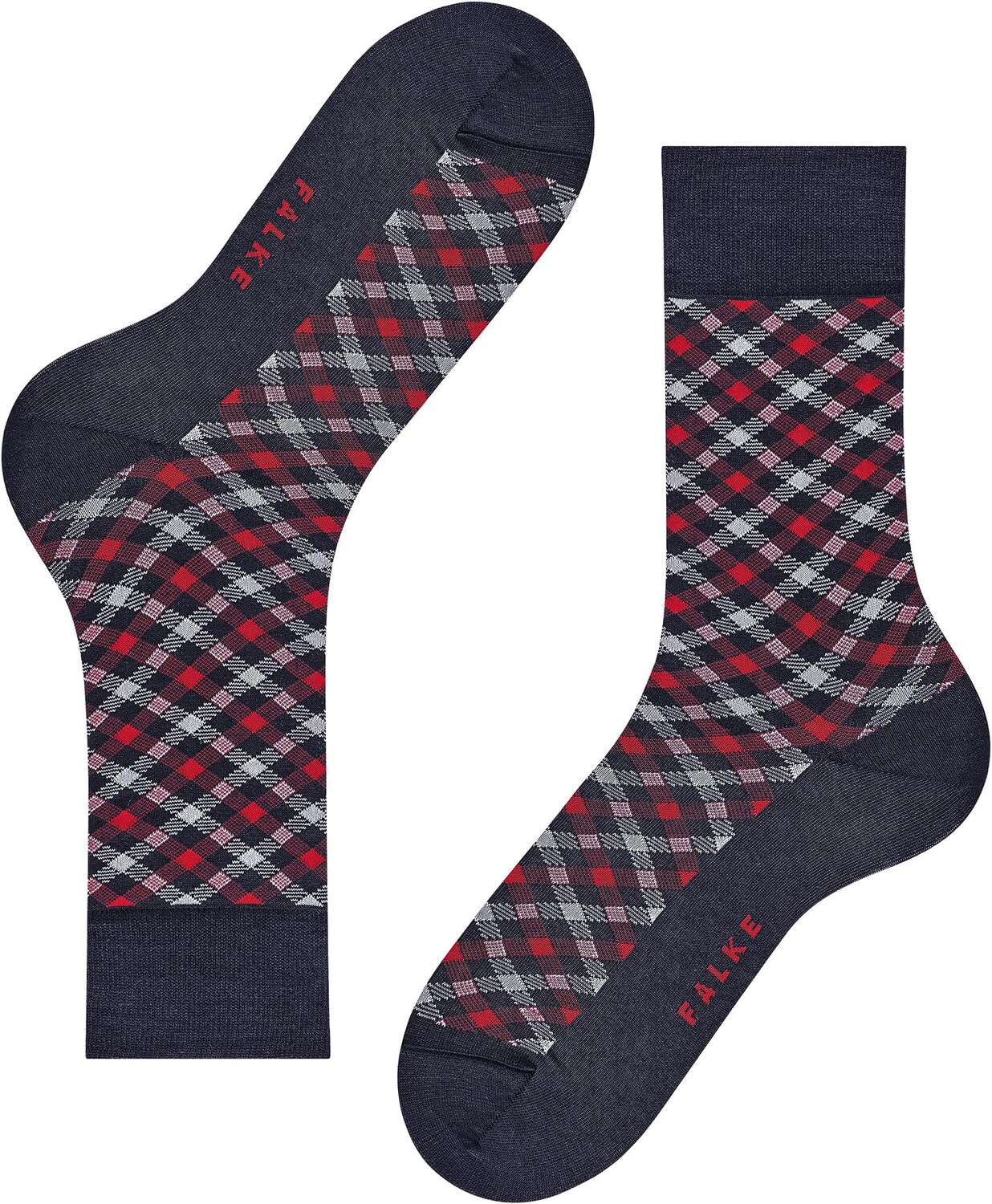 

Умные носки в клетку Falke, цвет Midnight