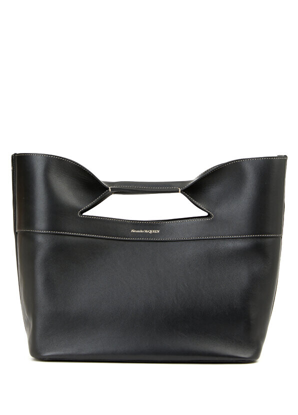 

Маленькая черная женская кожаная сумка the bow Alexander McQueen