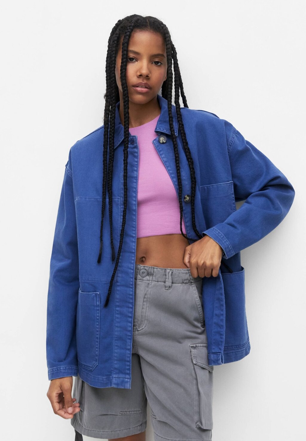 

Легкая куртка PULL&BEAR, синий