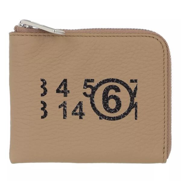 

Кошелек zip around wallet small old Mm6 Maison Margiela, бежевый