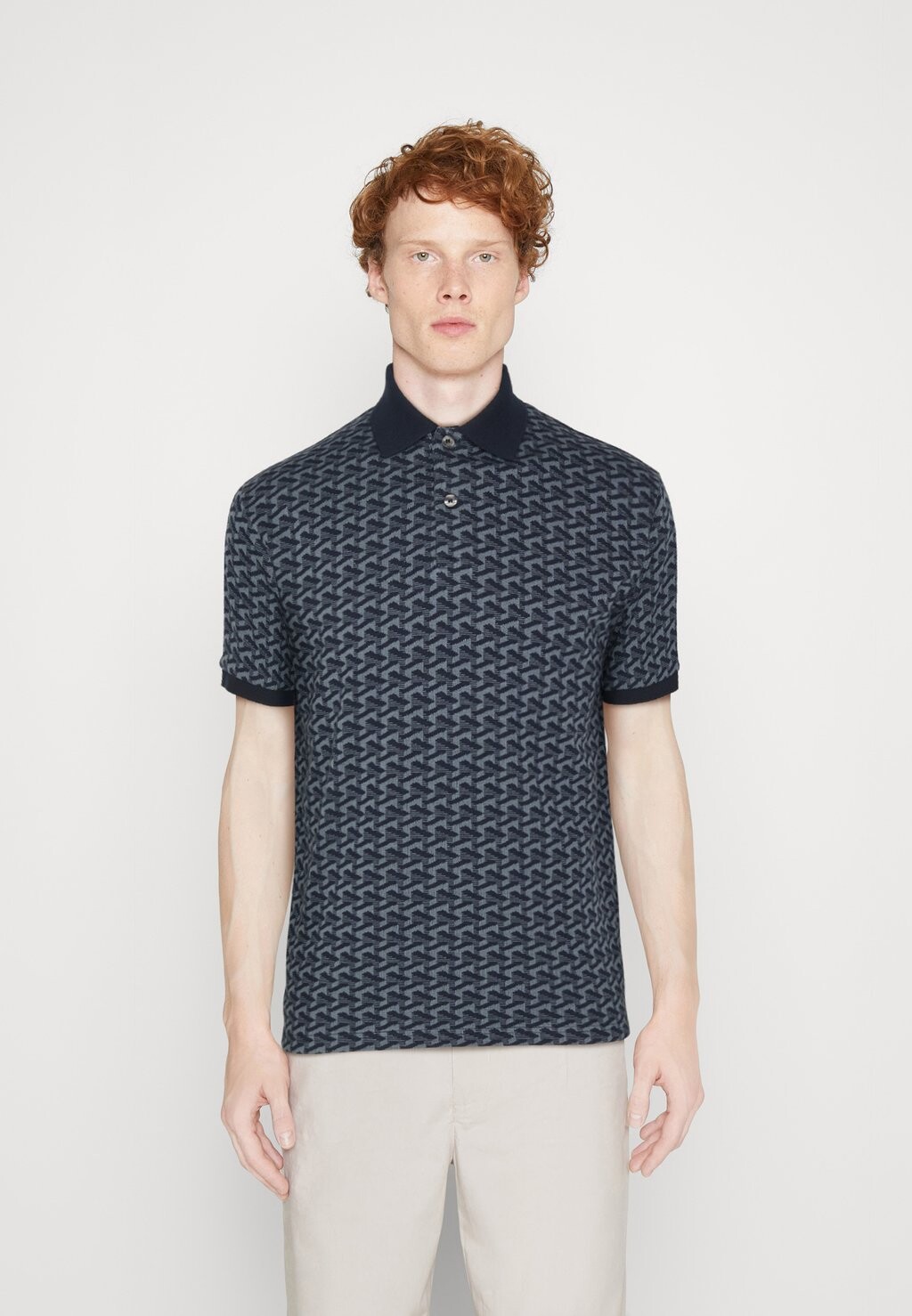

Поло SLHJAY Selected Homme, темно-синий