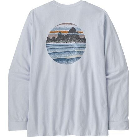 

Футболка Responsibili с длинными рукавами Skyline Stencil мужская Patagonia, белый
