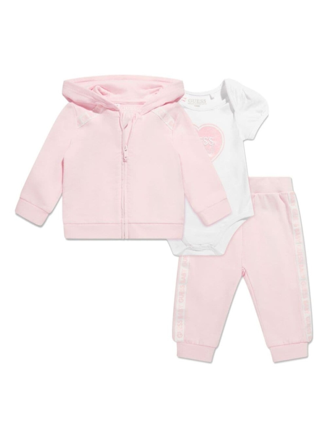 

Guess kids комплект хлопкового спортивного костюма, розовый