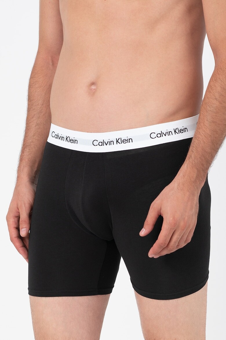 

Боксеры с логотипом - 3 пары Calvin Klein, черный