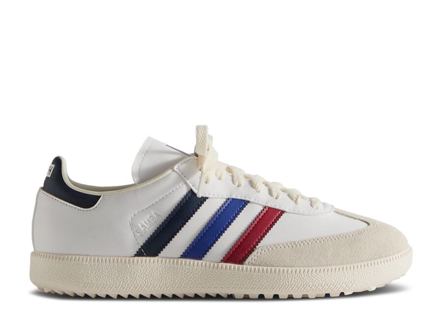 

Кроссовки adidas Kith X Samba Spikeless Golf, цвет Red Blue Navy