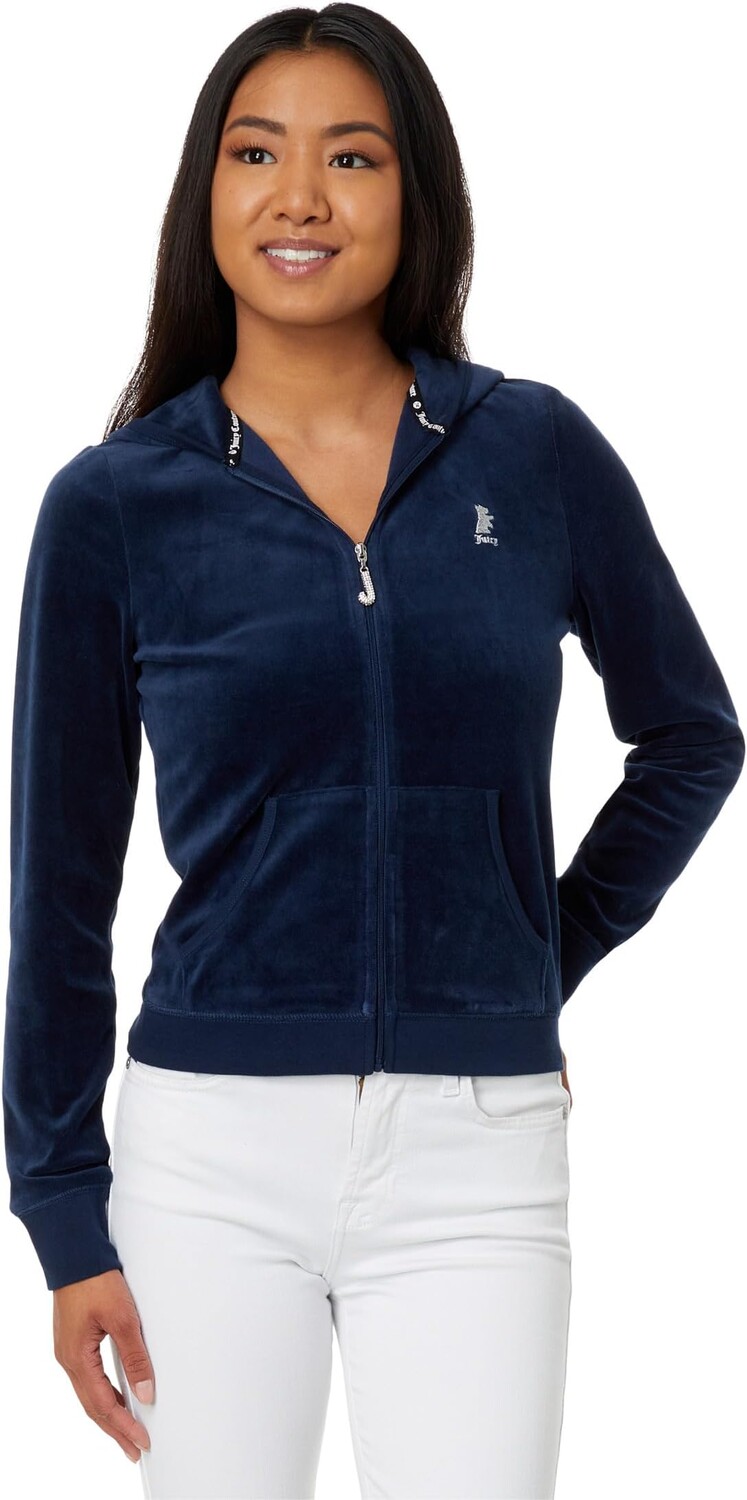 

Толстовка Heritage Rib Tim with Back Graphic Juicy Couture, цвет Regal Blue