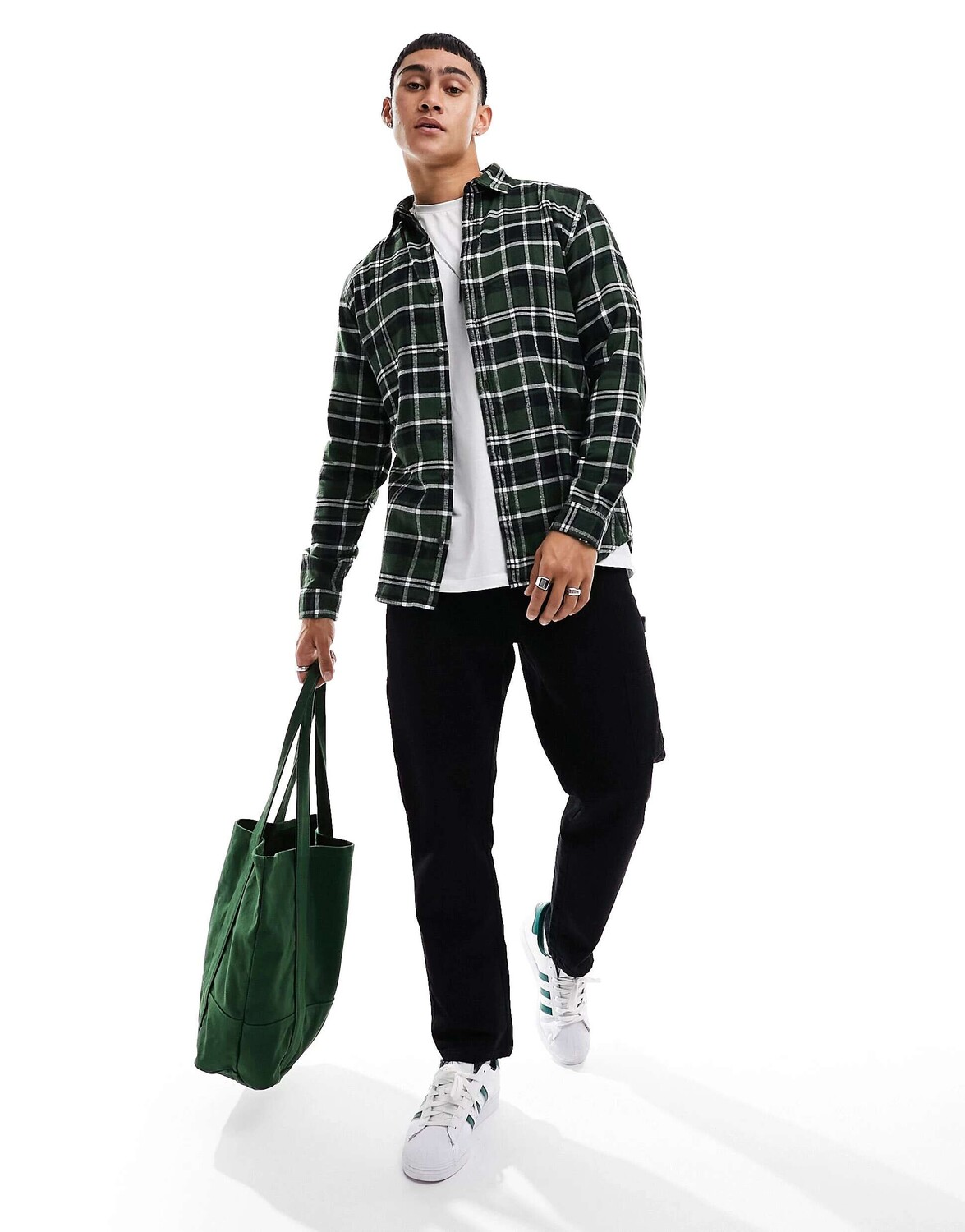 

Зеленая рубашка в клетку Jack & Jones
