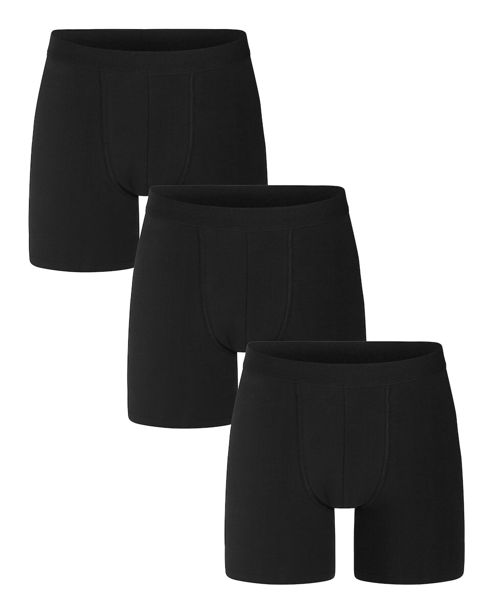 

Комплект удлиненных боксеров из органического хлопка Bread & Boxers, черный