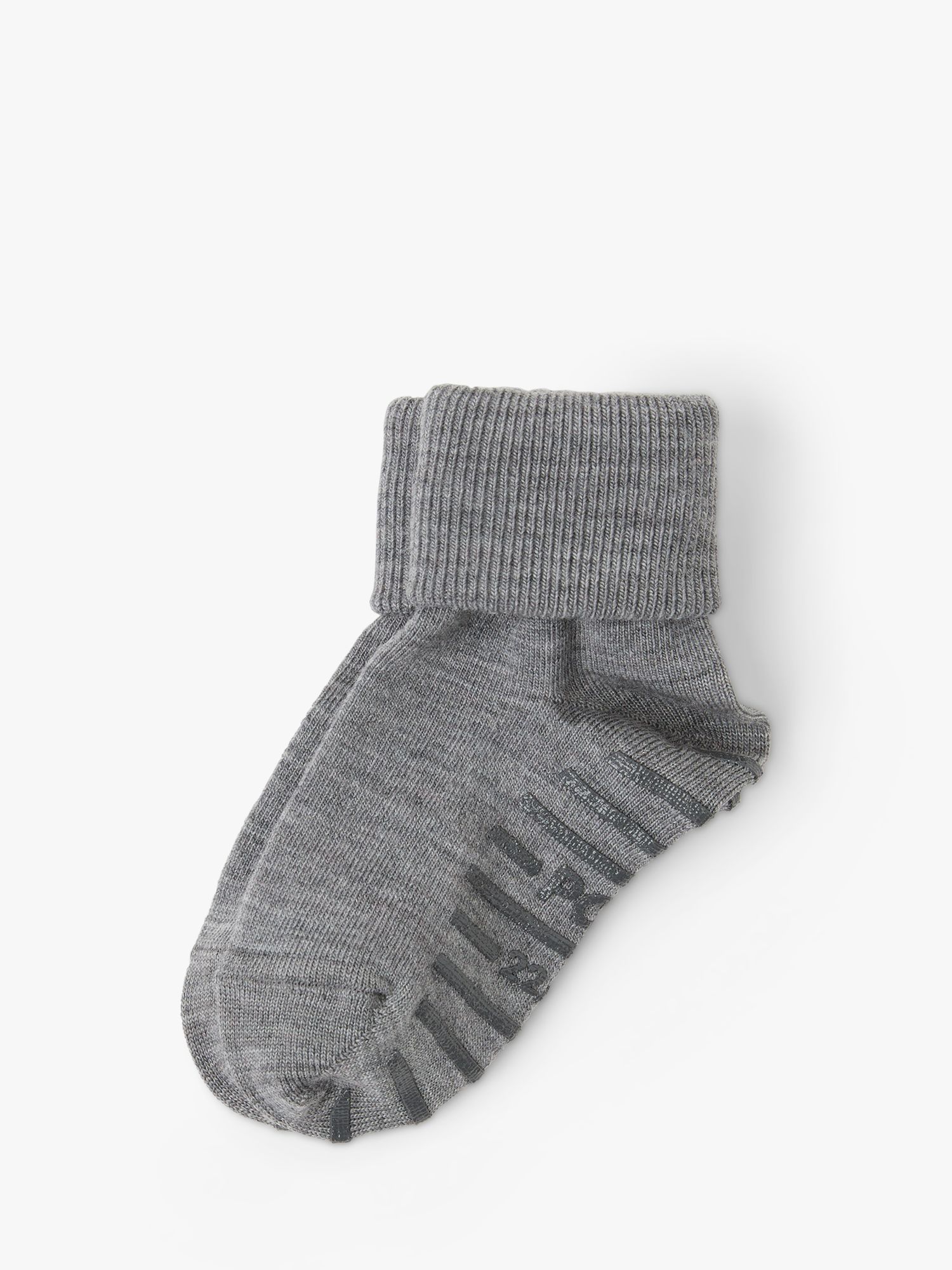 Детские носки-тапочки из смеси мериноса Polarn O. Pyret, серый капор из шерсти мериноса yutti 020 какао o s размер