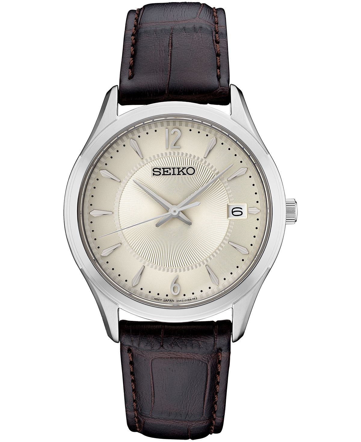 Женские часы Essential с коричневым кожаным ремешком, 30 мм Seiko цена и фото
