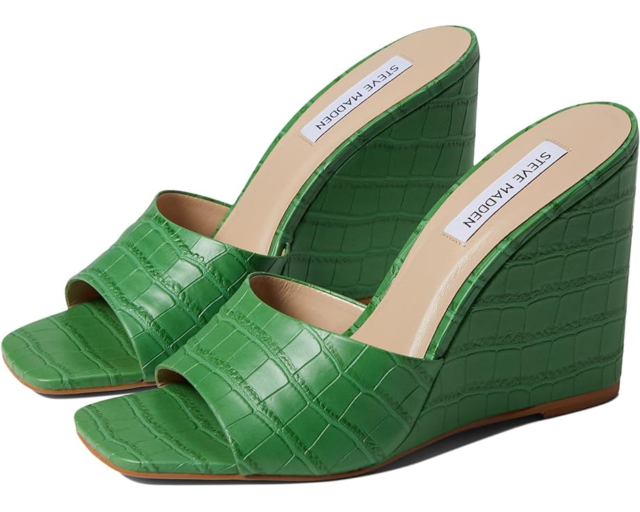 Туфли Steve Madden Veles Wedge Sandal, цвет Green Croco
