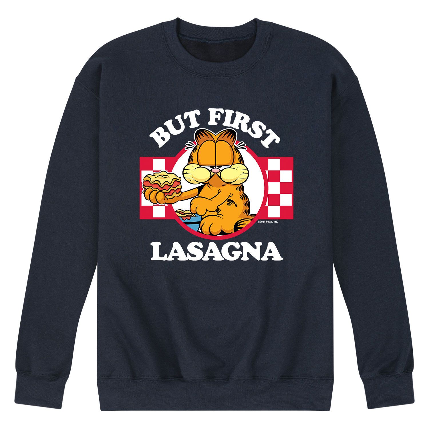 Мужской свитшот Garfield But First Lasagna Licensed Character игра garfield lasagna party для playstation 4