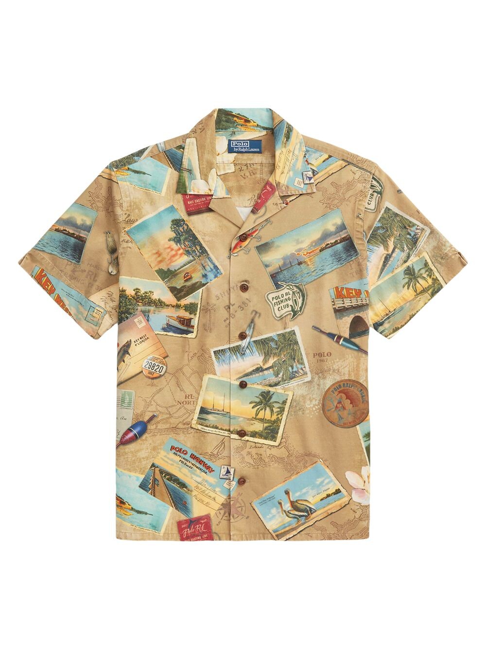 

Хлопковая рубашка Cladyss Postcard Polo Ralph Lauren, разноцветный