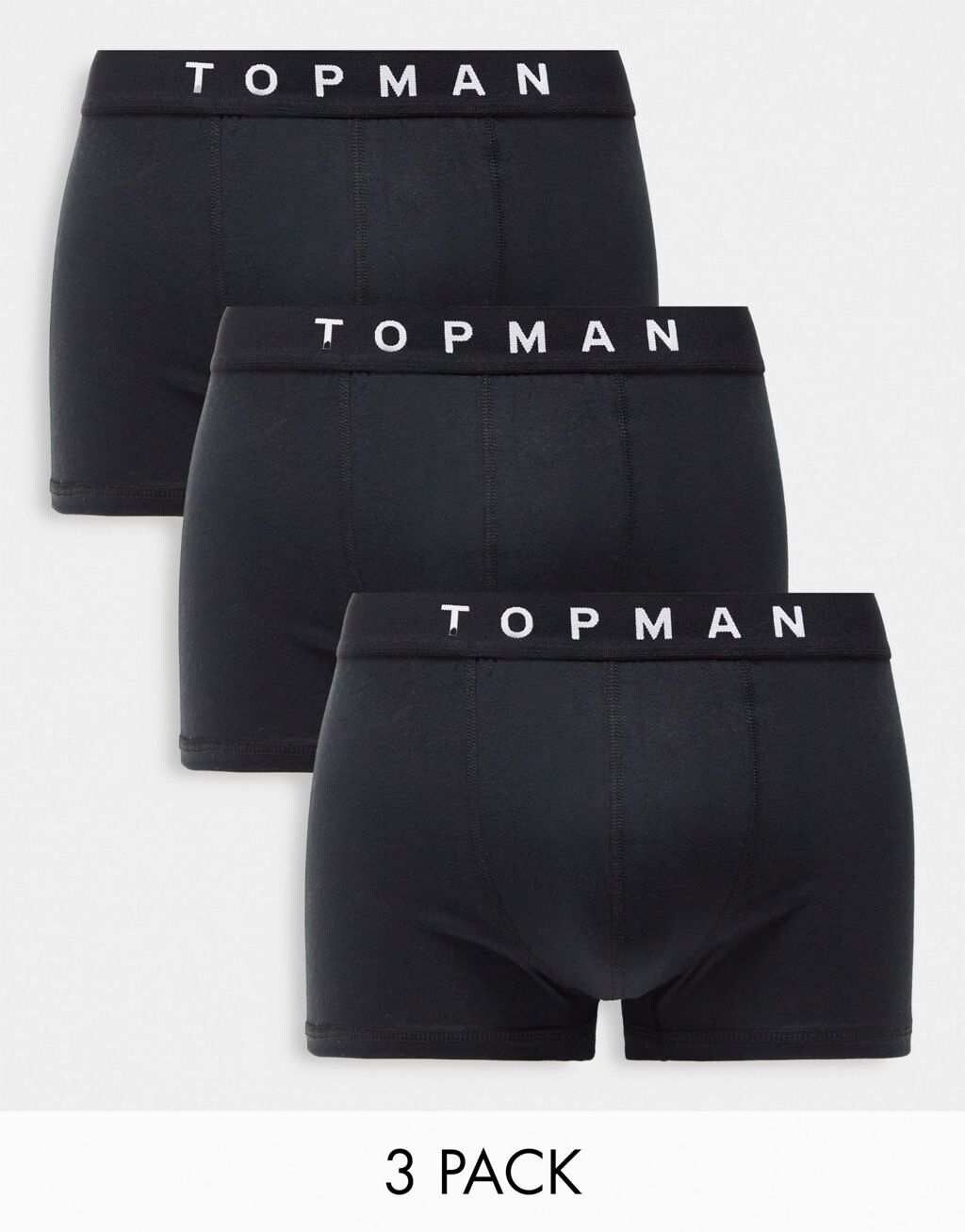 

Комплект из 3 плавок черного цвета с черным поясом Topman