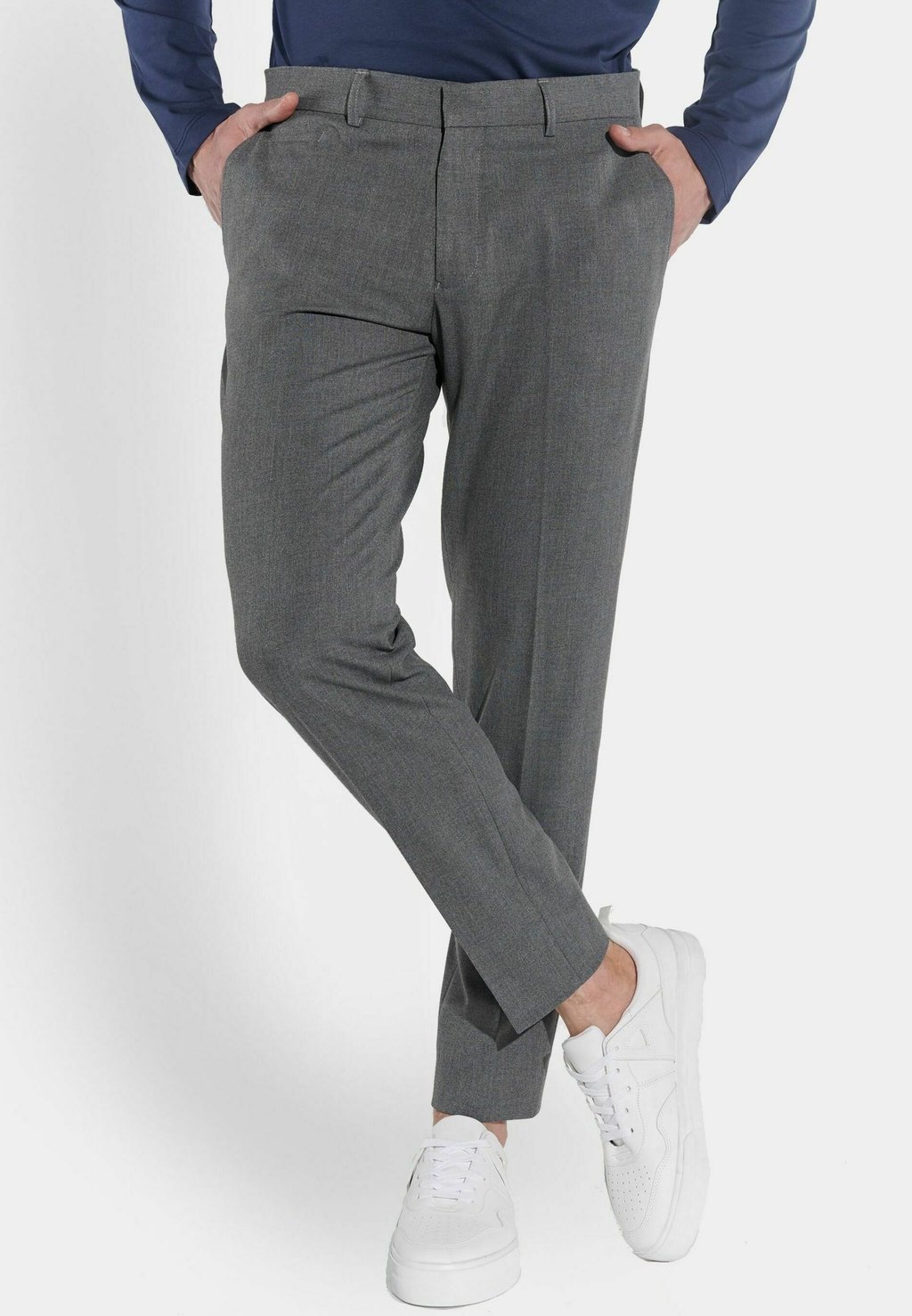 

Костюмные брюки STEFFEN KLEIN HERREN ANZUGHOSE SCHMAL SLIM FIT KNÖCHELLANG STRETCH, цвет grau