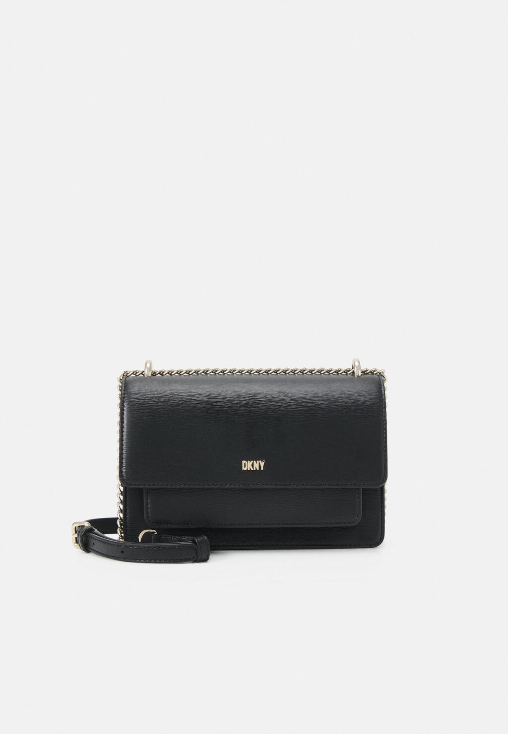 

Сумка через плечо BRYANT CHAIN ​​FLAP DKNY, черный/золотой