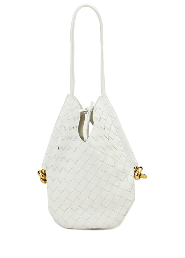 

Маленькая белая женская кожаная сумка solstice Bottega Veneta