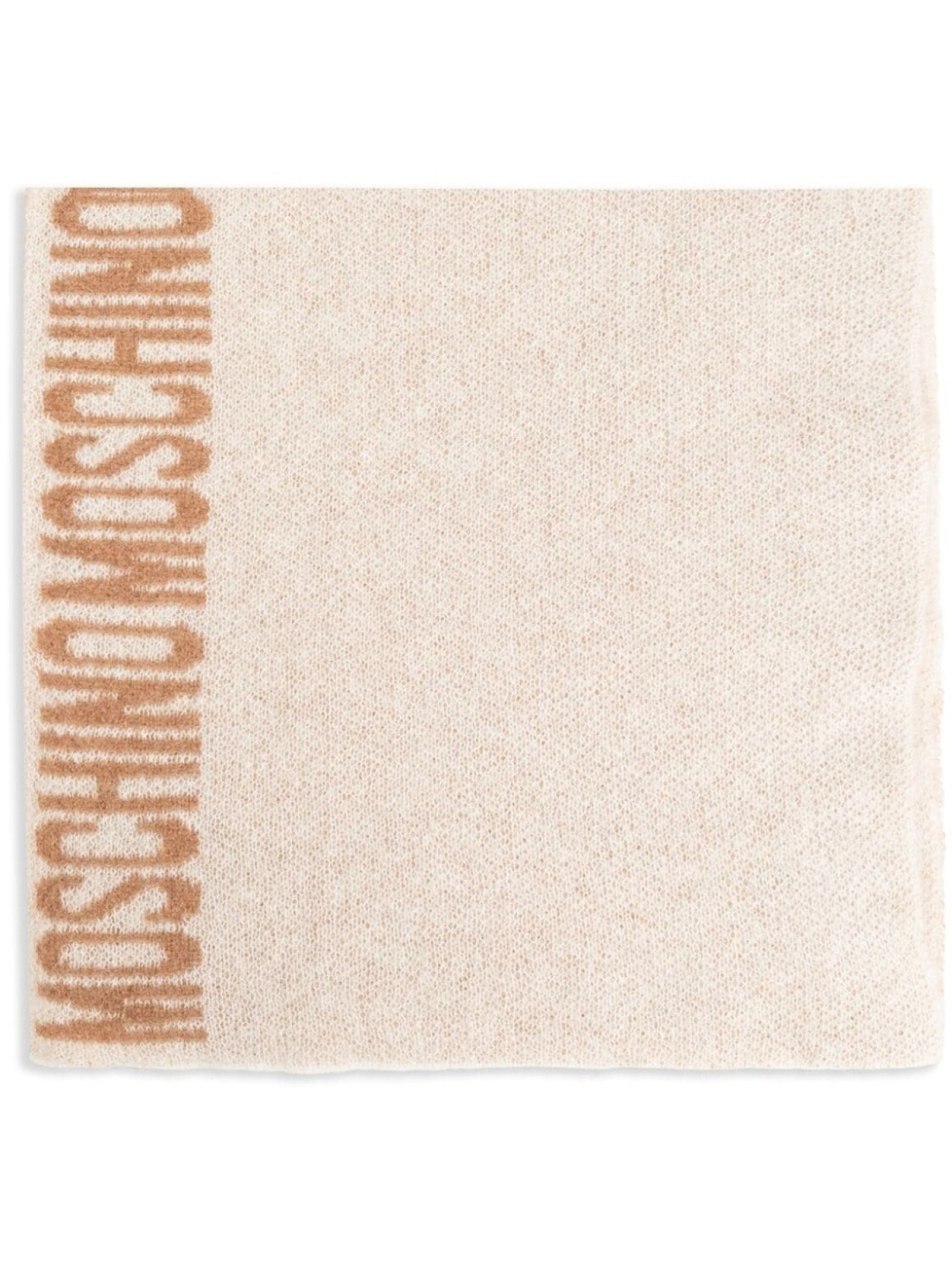 

Moschino шарф с логотипом, связанный интарсией, нейтральный цвет
