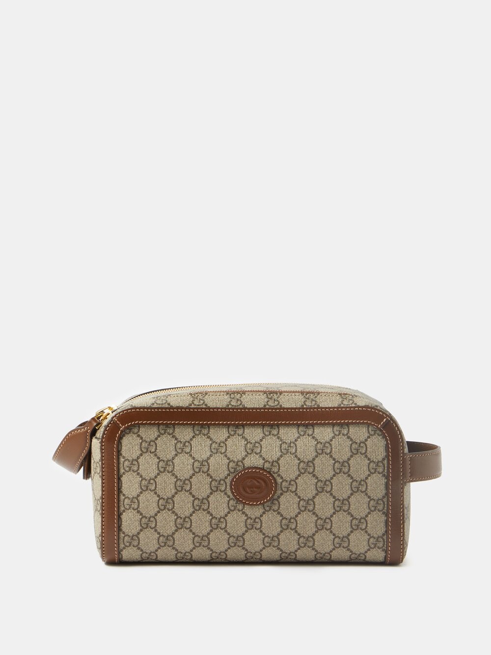 

Сумка-кошелек из кожи и gg-supreme Gucci, бежевый