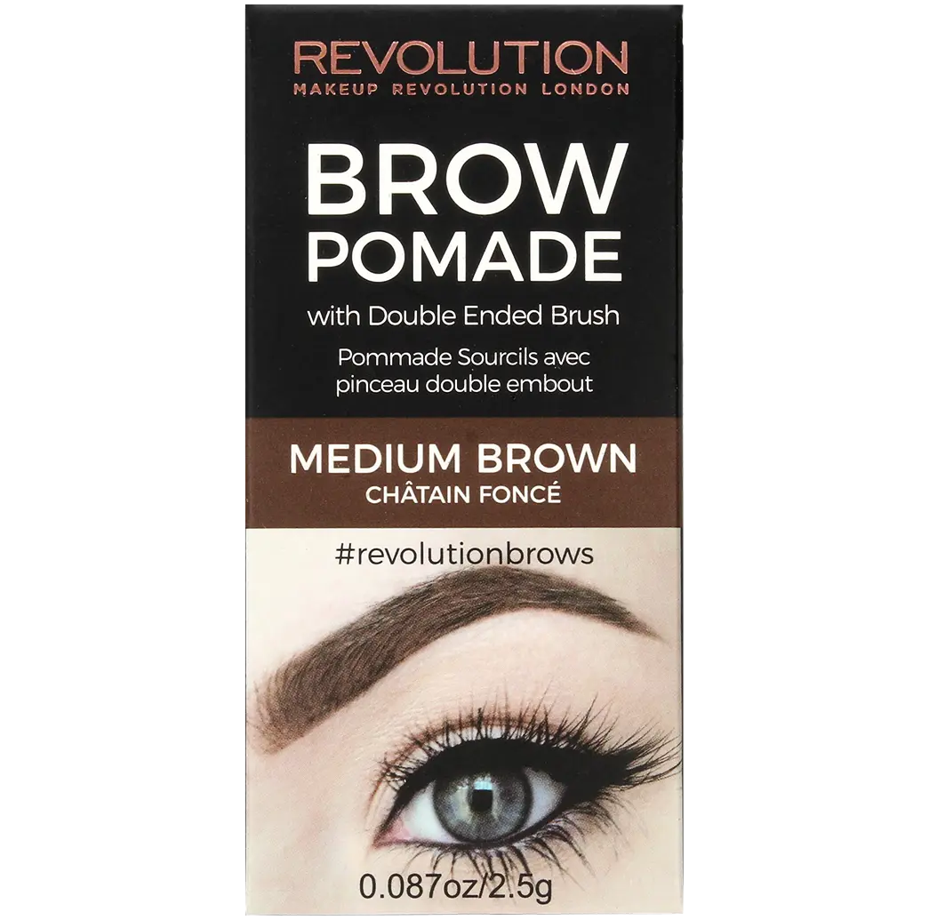 

Помада для укладки бровей средне-коричневый Revolution Makeup Brow Pomade, 2,5 гр